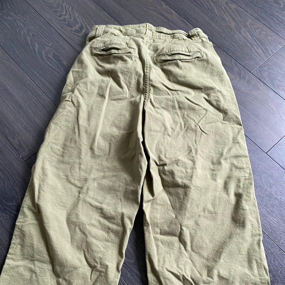 High waisted wide leg cropped pants